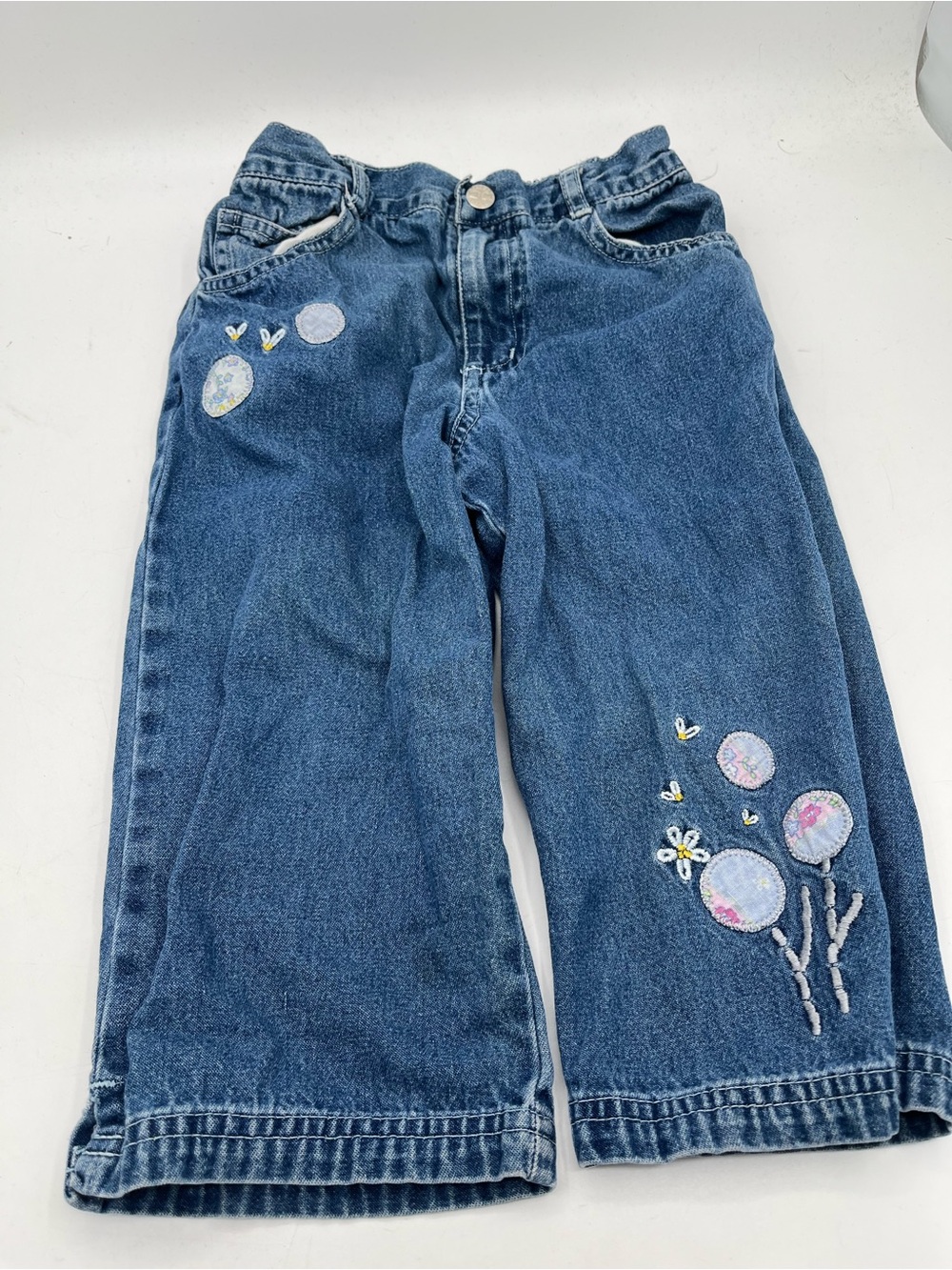 Faded Glory Vintage Denim Floral Jeans